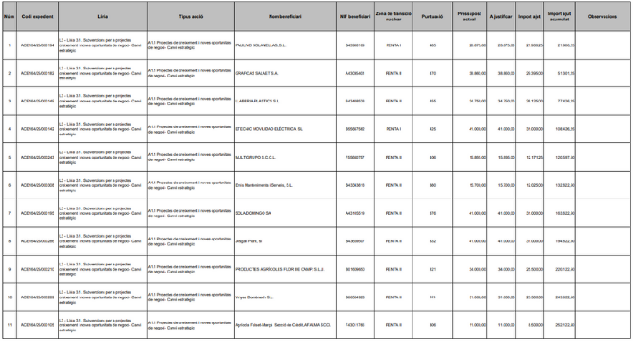 Publicades les Resolucions d’Atorgament Provisional per a l’Any 2025 del Fons de Transició Nuclear línia 3: Subvencions per a projectes de creixement i noves oportunitats de negoci